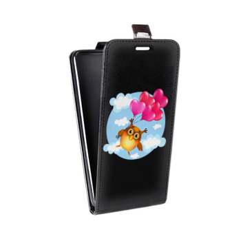 Дизайнерский вертикальный чехол-книжка для Huawei Honor 7A Pro Прозрачные совы (на заказ)
