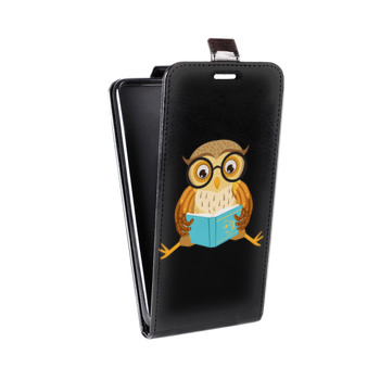 Дизайнерский вертикальный чехол-книжка для OnePlus 6T Прозрачные совы (на заказ)