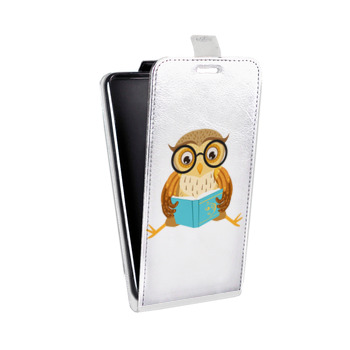 Дизайнерский вертикальный чехол-книжка для Iphone 5s Прозрачные совы (на заказ)