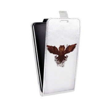 Дизайнерский вертикальный чехол-книжка для Huawei Honor 9 Lite Прозрачные совы (на заказ)