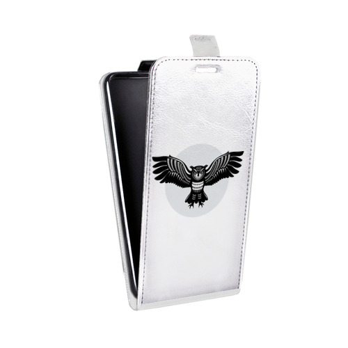 Дизайнерский вертикальный чехол-книжка для LG G7 Fit Прозрачные совы