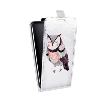 Дизайнерский вертикальный чехол-книжка для Alcatel One Touch Pop D5 Прозрачные совы (на заказ)
