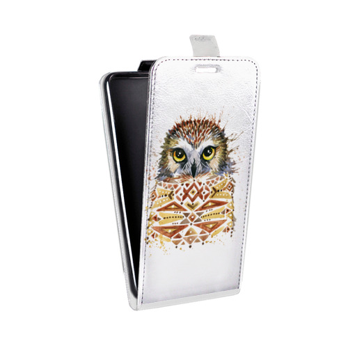 Дизайнерский вертикальный чехол-книжка для LG Optimus G2 mini Прозрачные совы