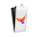 Дизайнерский вертикальный чехол-книжка для HTC Desire 400 Прозрачные совы