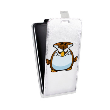 Дизайнерский вертикальный чехол-книжка для Alcatel One Touch Pop D5 Прозрачные совы (на заказ)