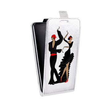 Дизайнерский вертикальный чехол-книжка для Alcatel One Touch Pop D5 Прозрачные танцоры  (на заказ)