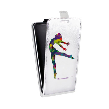 Дизайнерский вертикальный чехол-книжка для Samsung Galaxy S6 Edge Прозрачные танцоры  (на заказ)