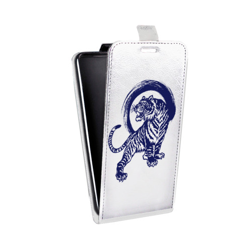 Дизайнерский вертикальный чехол-книжка для Realme X2 Pro Прозрачные тигры