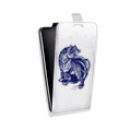 Дизайнерский вертикальный чехол-книжка для Meizu MX5 Прозрачные тигры
