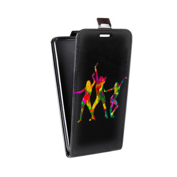 Дизайнерский вертикальный чехол-книжка для Samsung Galaxy S6 Edge Прозрачные танцоры (на заказ)