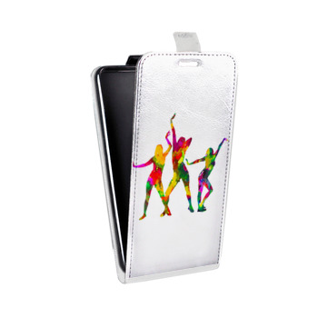 Дизайнерский вертикальный чехол-книжка для Samsung Galaxy S6 Edge Прозрачные танцоры (на заказ)