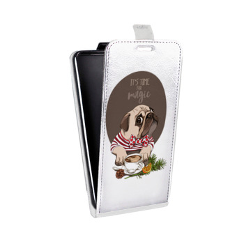 Дизайнерский вертикальный чехол-книжка для Iphone Xs Max Прозрачные щенки (на заказ)
