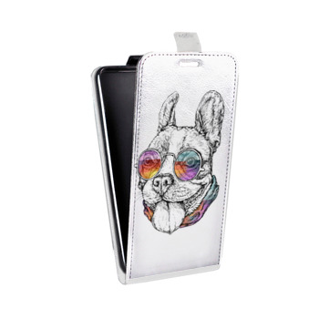 Дизайнерский вертикальный чехол-книжка для Huawei P Smart Прозрачные щенки (на заказ)