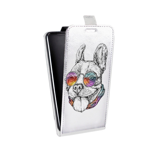 Дизайнерский вертикальный чехол-книжка для Xiaomi Mi4S Прозрачные щенки
