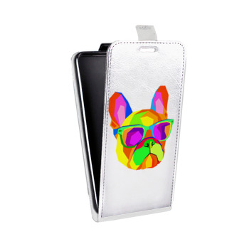 Дизайнерский вертикальный чехол-книжка для Iphone 7 Прозрачные щенки (на заказ)