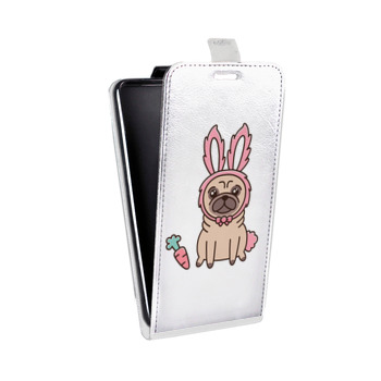 Дизайнерский вертикальный чехол-книжка для Huawei Honor 9 Lite Прозрачные щенки (на заказ)