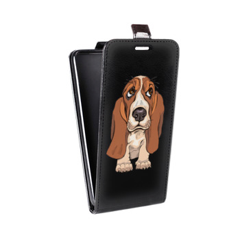 Дизайнерский вертикальный чехол-книжка для Sony Xperia L1 Прозрачные щенки (на заказ)