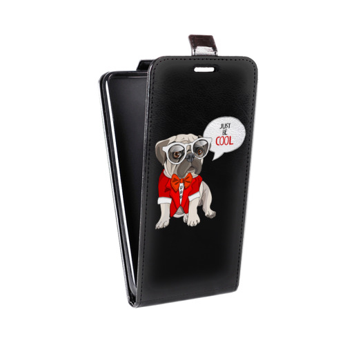Дизайнерский вертикальный чехол-книжка для Huawei Honor 3x Прозрачные щенки