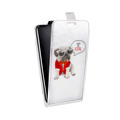 Дизайнерский вертикальный чехол-книжка для LG L80 Прозрачные щенки