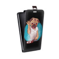 Дизайнерский вертикальный чехол-книжка для Asus ZenFone 3 Laser Прозрачные щенки