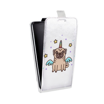 Дизайнерский вертикальный чехол-книжка для Huawei Honor 8 Прозрачные щенки (на заказ)