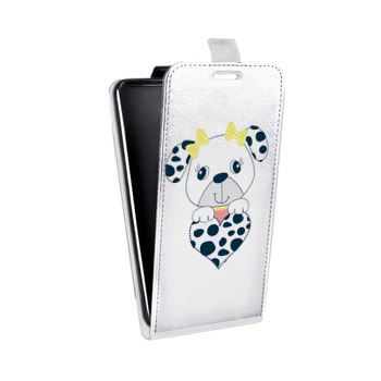 Дизайнерский вертикальный чехол-книжка для ASUS ZenFone 5 ZE620KL Прозрачные щенки (на заказ)