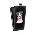 Дизайнерский вертикальный чехол-книжка для Huawei G8 Прозрачные щенки