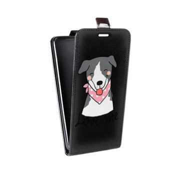 Дизайнерский вертикальный чехол-книжка для Huawei Honor 9 Прозрачные щенки (на заказ)