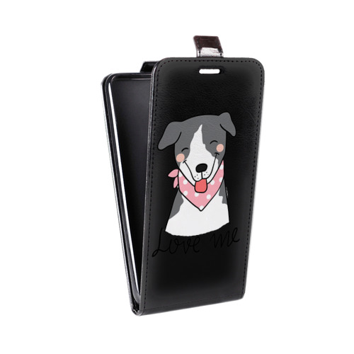 Дизайнерский вертикальный чехол-книжка для ASUS ZenFone 4 ZE554KL Прозрачные щенки