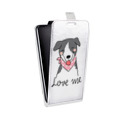 Дизайнерский вертикальный чехол-книжка для ASUS ZenFone 4 Pro Прозрачные щенки