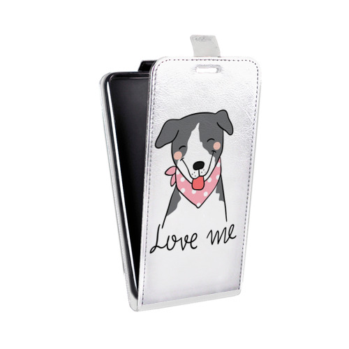 Дизайнерский вертикальный чехол-книжка для Xiaomi Mi Note Прозрачные щенки