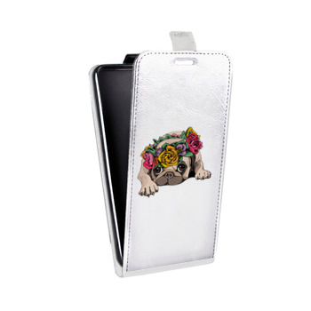 Дизайнерский вертикальный чехол-книжка для Samsung Galaxy S6 Прозрачные щенки (на заказ)