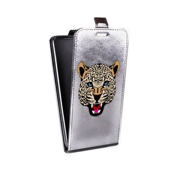 Дизайнерский вертикальный чехол-книжка для Iphone 6/6s Прозрачные леопарды (на заказ)