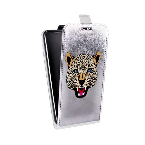 Дизайнерский вертикальный чехол-книжка для Motorola Edge Plus Прозрачные леопарды