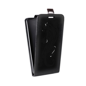 Дизайнерский вертикальный чехол-книжка для Samsung Galaxy S6 Edge Прозрачные леопарды (на заказ)