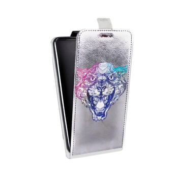 Дизайнерский вертикальный чехол-книжка для ASUS Zenfone 4 Прозрачные леопарды (на заказ)