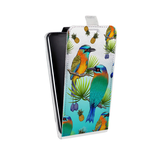 Дизайнерский вертикальный чехол-книжка для Iphone 11 Pro Птицы и фрукты
