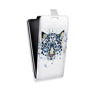 Дизайнерский вертикальный чехол-книжка для ASUS ZenFone Max Plus M1 Прозрачные леопарды (на заказ)