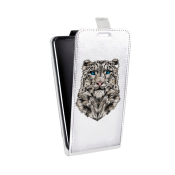 Дизайнерский вертикальный чехол-книжка для OnePlus 6T Прозрачные леопарды (на заказ)