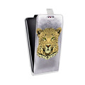 Дизайнерский вертикальный чехол-книжка для ASUS ZenFone 4 ZE554KL Прозрачные леопарды