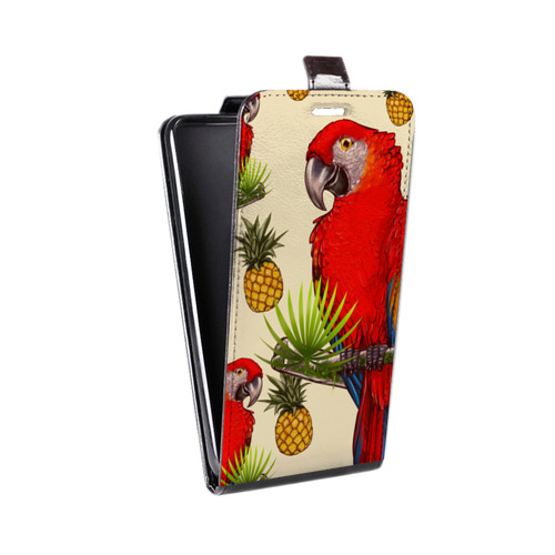 Дизайнерский вертикальный чехол-книжка для Huawei Honor 30 Птицы и фрукты
