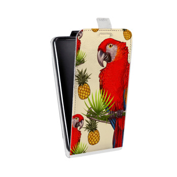 Дизайнерский вертикальный чехол-книжка для Alcatel One Touch Pop D5 Птицы и фрукты (на заказ)