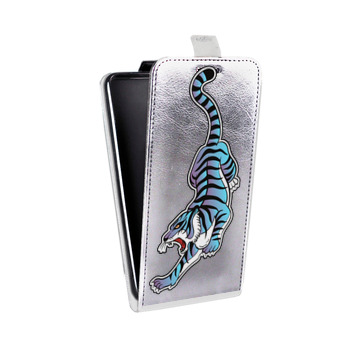 Дизайнерский вертикальный чехол-книжка для Samsung Galaxy S9 Plus Прозрачные леопарды (на заказ)
