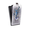 Дизайнерский вертикальный чехол-книжка для Huawei Honor 3x Прозрачные леопарды
