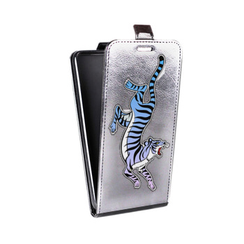 Дизайнерский вертикальный чехол-книжка для LG G7 ThinQ Прозрачные леопарды (на заказ)