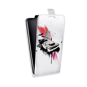 Дизайнерский вертикальный чехол-книжка для Iphone 7 Прозрачный дрифт (на заказ)