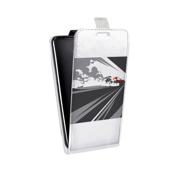Дизайнерский вертикальный чехол-книжка для Samsung Galaxy Note 2 Прозрачный дрифт (на заказ)