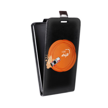 Дизайнерский вертикальный чехол-книжка для Alcatel One Touch Pop D5 Прозрачный дрифт (на заказ)