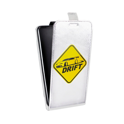 Дизайнерский вертикальный чехол-книжка для Alcatel Idol 4S Прозрачный дрифт