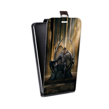 Дизайнерский вертикальный чехол-книжка для Alcatel One Touch Pop D5 Черная Пантера  (на заказ)